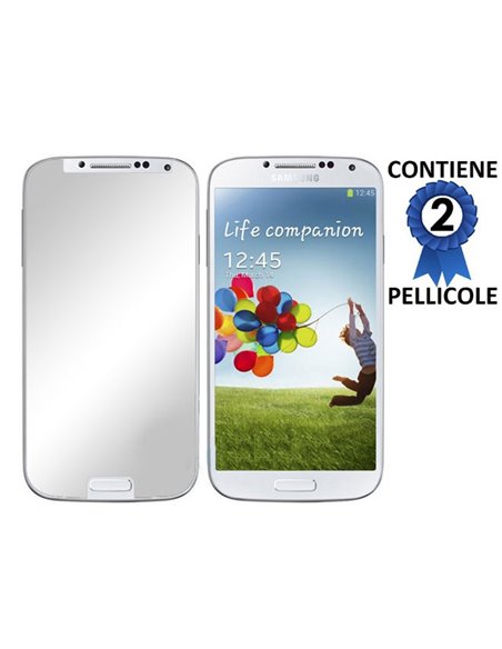 PELLICOLA PROTEGGI DISPLAY A SPECCHIO SAMSUNG I9500 GALAXY S4, I9505, I9502 CONFEZIONE 2 PEZZI