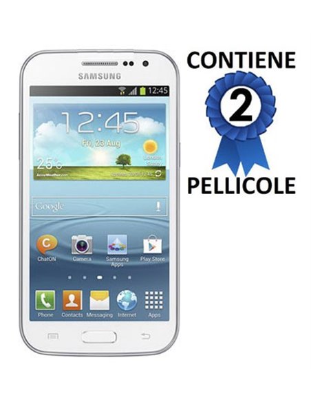 PELLICOLA PROTEGGI DISPLAY SAMSUNG I8550 GALAXY WIN, I8552, SAMSUNG GALAXY GRAND QUATTRO CONFEZIONE 2 PEZZI