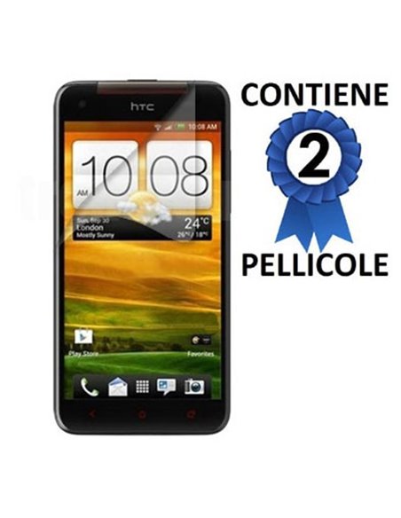 PELLICOLA PROTEGGI DISPLAY HTC BUTTERFLY X920E DELUXE CONFEZIONE 2 PEZZI