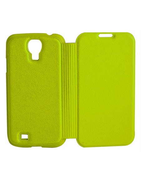 CUSTODIA FLIP BOOK PELLE per SAMSUNG I9500 GALAXY S4, I9505, I9502 COLORE VERDE