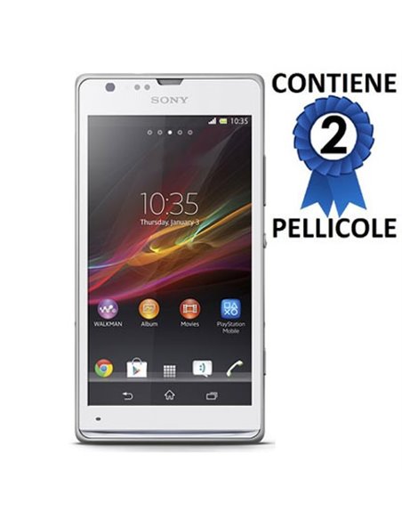 PELLICOLA PROTEGGI DISPLAY SONY XPERIA SP HSPA C5302, LTE C5303, LTE C5306, M35H CONFEZIONE 2 PEZZI