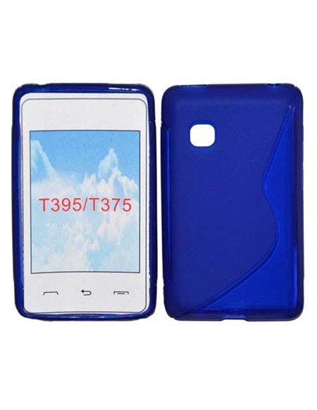 CUSTODIA GEL TPU SILICONE DOUBLE per LG T375 COOKIE SMART, T395 COLORE BLU