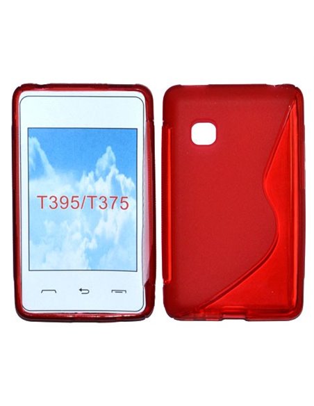 CUSTODIA GEL TPU SILICONE DOUBLE per LG T375 COOKIE SMART, T395 COLORE ROSSO