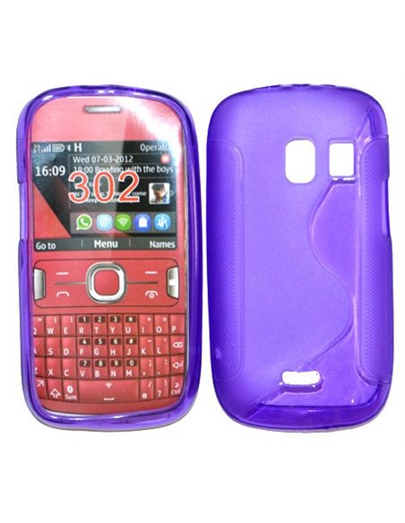 CUSTODIA GEL TPU SILICONE DOUBLE per NOKIA ASHA 302 COLORE VIOLA