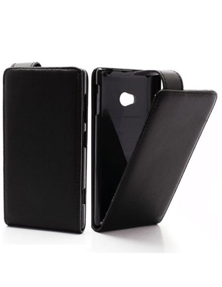 CUSTODIA VERTICALE FLIP PELLE per NOKIA LUMIA 720 COLORE NERO