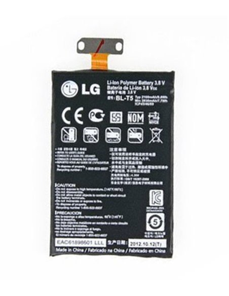 BATTERIA ORIGINALE per LG NEXUS 4 E960, MAKO, OPTIMUS G E975 - 2100mAh Li-ion BL-T5 BULK