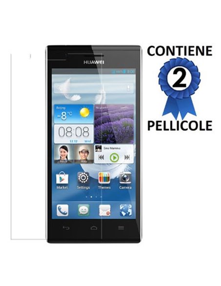 PELLICOLA PROTEGGI DISPLAY HUAWEI ASCEND P2 CONFEZIONE 2 PEZZI