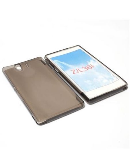 CUSTODIA GEL TPU SILICONE per SONY XPERIA Z, LT36I, L36H, C6603 COLORE NERO
