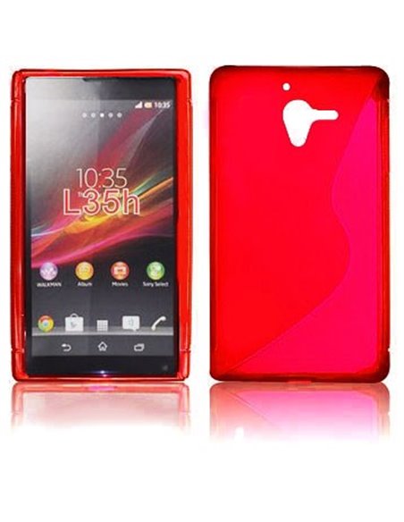 CUSTODIA GEL TPU SILICONE DOUBLE per SONY XPERIA ZL LTE, C6503, C6502, C6506, HSPA+, L35H COLORE ROSSO