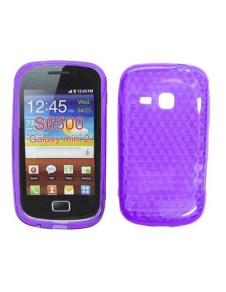 CUSTODIA GEL TPU SILICONE per SAMSUNG S6500 GALAXY MINI 2 COLORE VIOLA