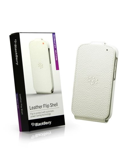 CUSTODIA ORIGINALE FLIP COVER IN PELLE BLACKBERRY ACC-50707-202 per Q10 COLORE BIANCO BLISTER