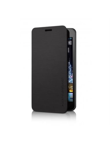 CUSTODIA ORIGINALE FLIP COVER ALCATEL F-GCGB32T0A11C1-A1 per ONE TOUCH 6033 IDOL ULTRA COLORE NERO BLISTER