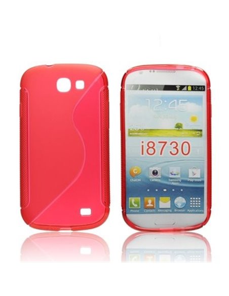 CUSTODIA GEL TPU SILICONE DOUBLE per SAMSUNG I8730 GALAXY EXPRESS COLORE ROSSO