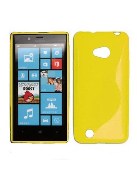 CUSTODIA GEL TPU SILICONE DOUBLE per NOKIA LUMIA 720 COLORE GIALLO