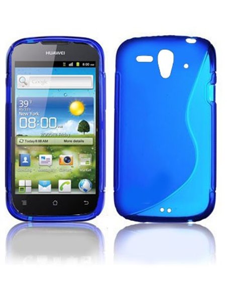 CUSTODIA GEL TPU SILICONE DOUBLE per HUAWEI ASCEND G300, U8818, U8815 COLORE BLU