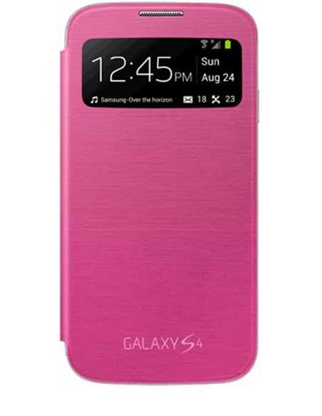 CUSTODIA ORIGINALE SAMSUNG EF-CI950BPEGWW - S VIEW COVER per I9500 GALAXY S4, I9505 COLORE ROSA BLISTER