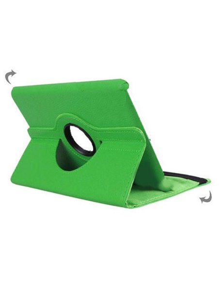 CUSTODIA BOOK PELLE GIREVOLE per SAMSUNG P3100 Galaxy Tab2, P3110 POLLICI 7' COLORE VERDE