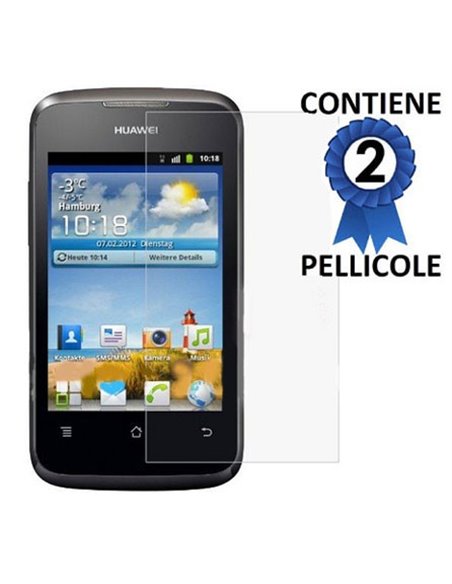 PELLICOLA PROTEGGI DISPLAY HUAWEI ASCEND Y200, U8655 CONFEZIONE 2 PEZZI