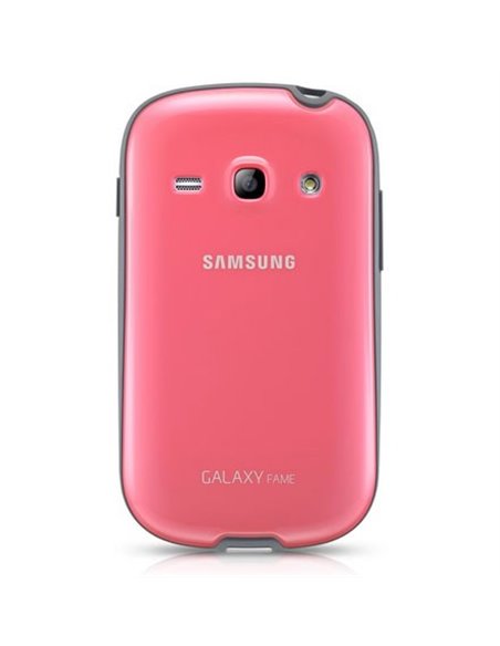 CUSTODIA BACK RIGIDA ORIGINALE SAMSUNG per S6810 GALAXY FAME, S6812 GALAXY FAME DUOS ROSA E GRIGIO EF-PS681BPEGWW BLISTER