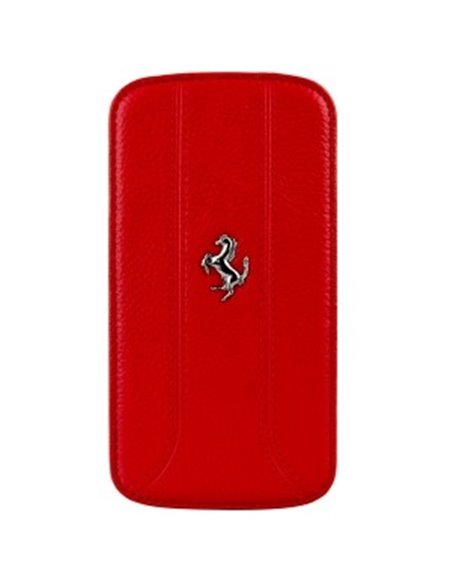 CUSTODIA BOOK FLIP VERA PELLE FERRARI FEFFFLBKS4RE per SAMSUNG I9500 GALAXY S4, I9505, I9502 COLORE ROSSO