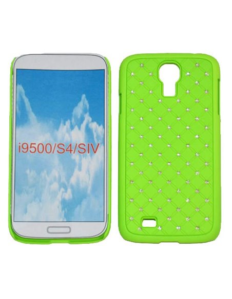 CUSTODIA RIGIDA CON BRILLANTINI per SAMSUNG I9500 GALAXY S4, I9505, I9502 COLORE VERDE