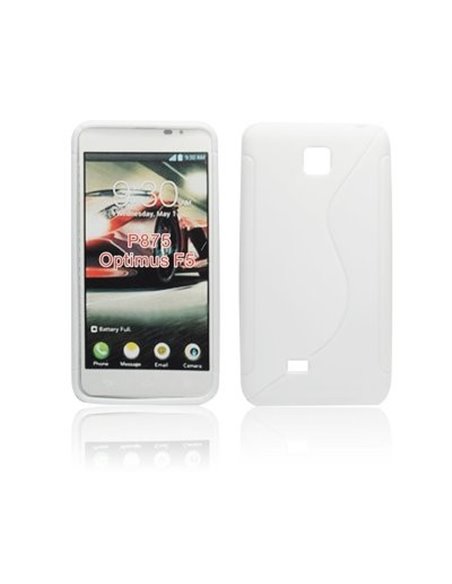 CUSTODIA GEL TPU SILICONE DOUBLE per LG OPTIMUS F5, P875 COLORE BIANCO