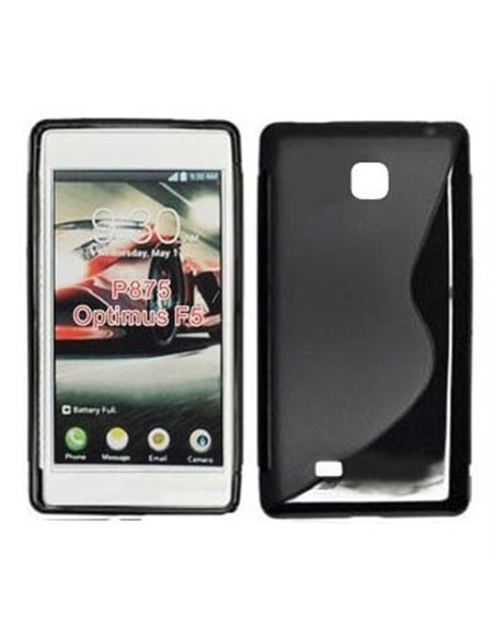 CUSTODIA GEL TPU SILICONE DOUBLE per LG OPTIMUS F5, P875 COLORE NERO