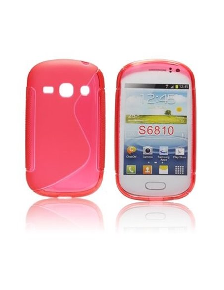 CUSTODIA GEL TPU SILICONE DOUBLE per SAMSUNG S6810 GALAXY FAME, S6812 GALAXY FAME DUOS COLORE ROSSO