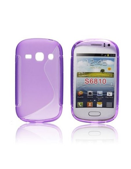 CUSTODIA GEL TPU SILICONE DOUBLE per SAMSUNG S6810 GALAXY FAME, S6812 GALAXY FAME DUOS COLORE VIOLA