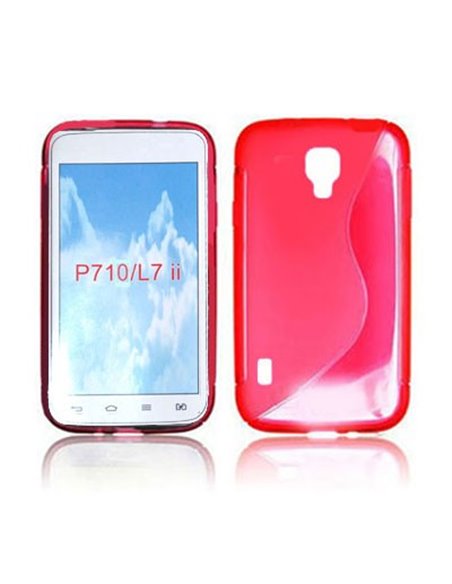 CUSTODIA GEL TPU SILICONE DOUBLE per LG L7 II, P710 COLORE ROSSO