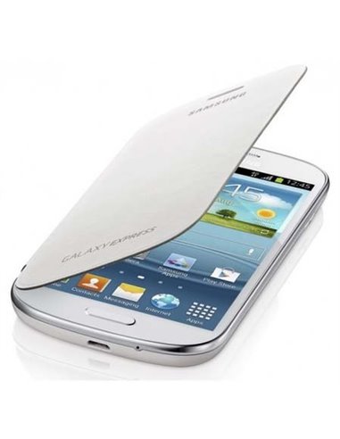 CUSTODIA FLIP COVER ORIGINALE SAMSUNG EF-FI873BWEGWW COLORE BIANCO per I8730 GALAXY EXPRESS BLISTER