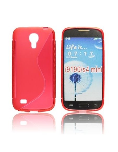 CUSTODIA GEL TPU SILICONE DOUBLE per SAMSUNG I9190 GALAXY S4 MINI, I9192, I9195 COLORE ROSSO