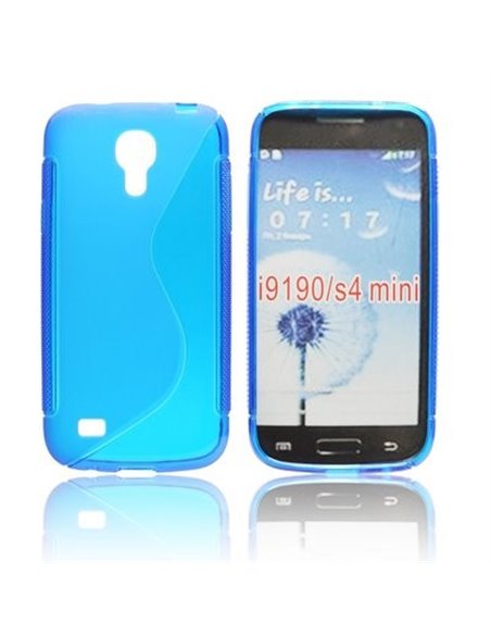 CUSTODIA GEL TPU SILICONE DOUBLE per SAMSUNG I9190 GALAXY S4 MINI, I9192, I9195 COLORE BLU