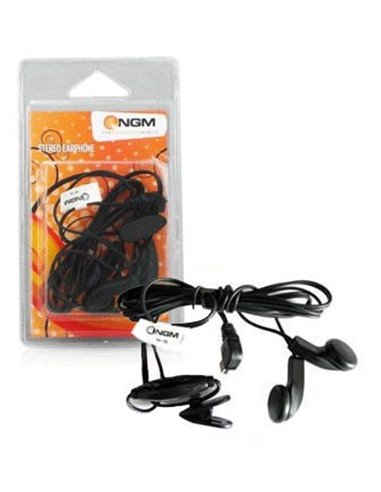 AURICOLARE STEREO ORIGINALE NGM HI-03-ST per BLADE ATTACCO MINI USB CON TASTO GESTIONE CHIAMATA COLORE NERO BLISTER