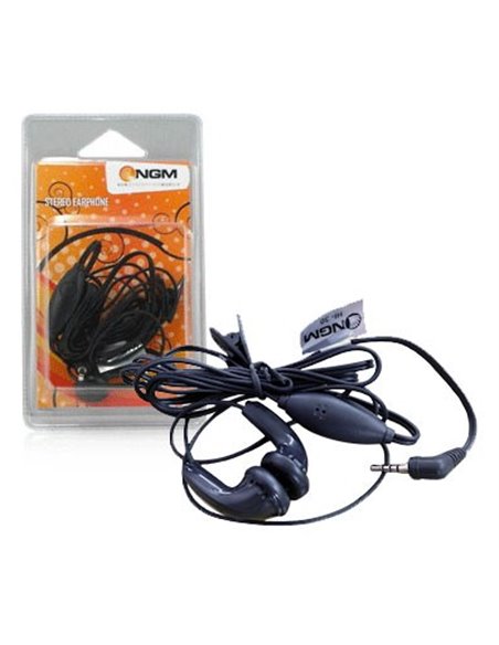 AURICOLARE STEREO ORIGINALE NGM HI-30-ST per FELIX JACK 2,5mm CON TASTO GESTIONE CHIAMATA COLORE NERO BLISTER