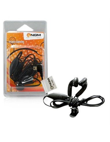 AURICOLARE STEREO ORIGINALE NGM HI-OS2 per OSCAR V2 ATTACCO MINI USB CON TASTO GESTIONE CHIAMATA COLORE NERO BLISTER