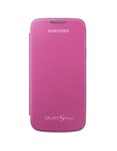 CUSTODIA FLIP COVER ORIGINALE SAMSUNG COLORE ROSA per I9190 GALAXY S4 MINI, I9192, I9195 EF-FI919BPEGWW BLISTER