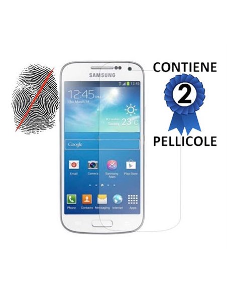 PELLICOLA PROTEGGI DISPLAY ANTI IMPRONTA SAMSUNG I9190 GALAXY S4 MINI, I9192, I9195 CONFEZIONE 2 PEZZI