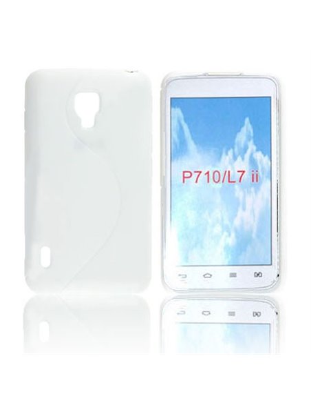 CUSTODIA GEL TPU SILICONE DOUBLE per LG L7 II, P710 COLORE BIANCO