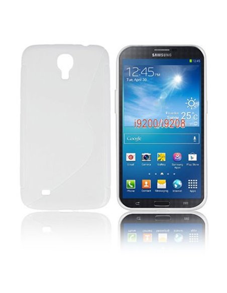 CUSTODIA GEL TPU SILICONE DOUBLE per SAMSUNG I9200 GALAXY MEGA 6.3' POLLICI, I9205 COLORE BIANCO