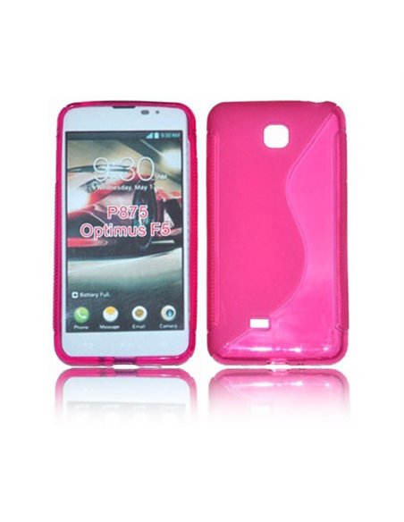 CUSTODIA GEL TPU SILICONE DOUBLE per LG OPTIMUS F5, P875 COLORE ROSA