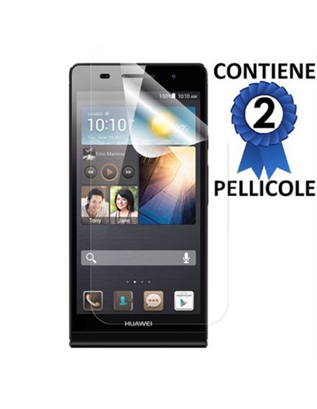 PELLICOLA PROTEGGI DISPLAY HUAWEI ASCEND P6 CONFEZIONE 2 PEZZI