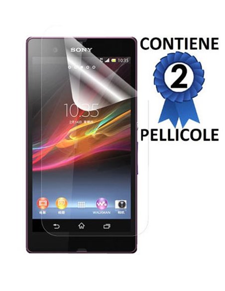 PELLICOLA PROTEGGI DISPLAY SONY XPERIA Z ULTRA, C6802, C6806, C6833 CONFEZIONE 2 PEZZI