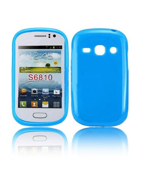 CUSTODIA GEL TPU SILICONE LUCIDA per SAMSUNG S6810 GALAXY FAME, S6812 GALAXY FAME DUOS COLORE BLU