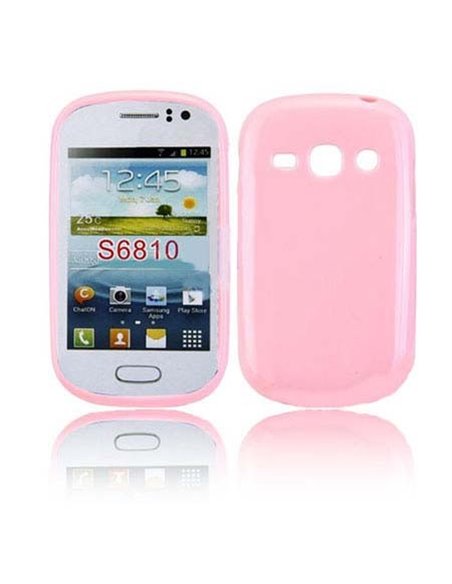 CUSTODIA GEL TPU SILICONE LUCIDA per SAMSUNG S6810 GALAXY FAME, S6812 GALAXY FAME DUOS COLORE ROSA