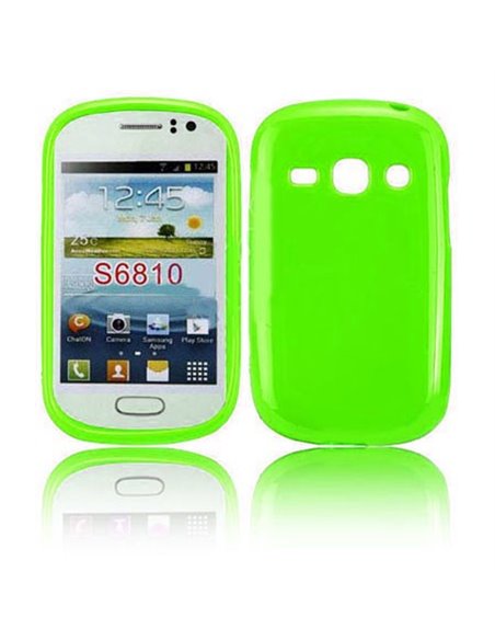 CUSTODIA GEL TPU SILICONE LUCIDA per SAMSUNG S6810 GALAXY FAME, S6812 GALAXY FAME DUOS COLORE VERDE