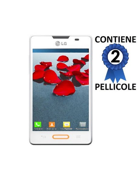 PELLICOLA PROTEGGI DISPLAY LG OPTIMUS L4 II, E440 CONFEZIONE 2 PEZZI