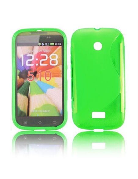 CUSTODIA GEL TPU SILICONE DOUBLE NOKIA LUMIA 510 COLORE VERDE