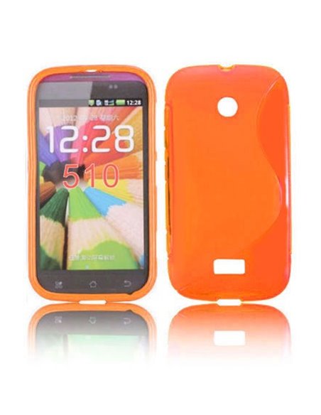 CUSTODIA GEL TPU SILICONE DOUBLE NOKIA LUMIA 510 COLORE ARANCIONE