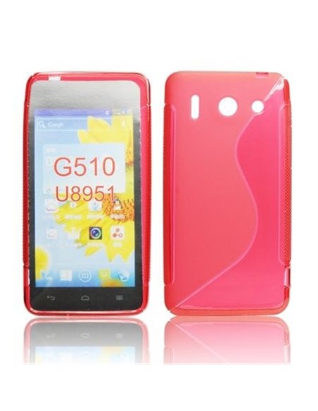 CUSTODIA GEL TPU SILICONE DOUBLE per HUAWEI ASCEND G510, U8951 DAYTONA COLORE ROSSO